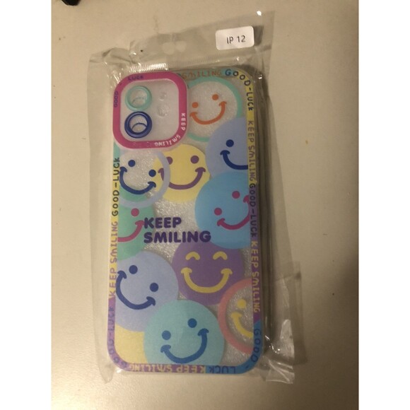 iPhone 12 Protective Back Silicone Case Keep Smiling-Good Luck - Picture 1 of 3